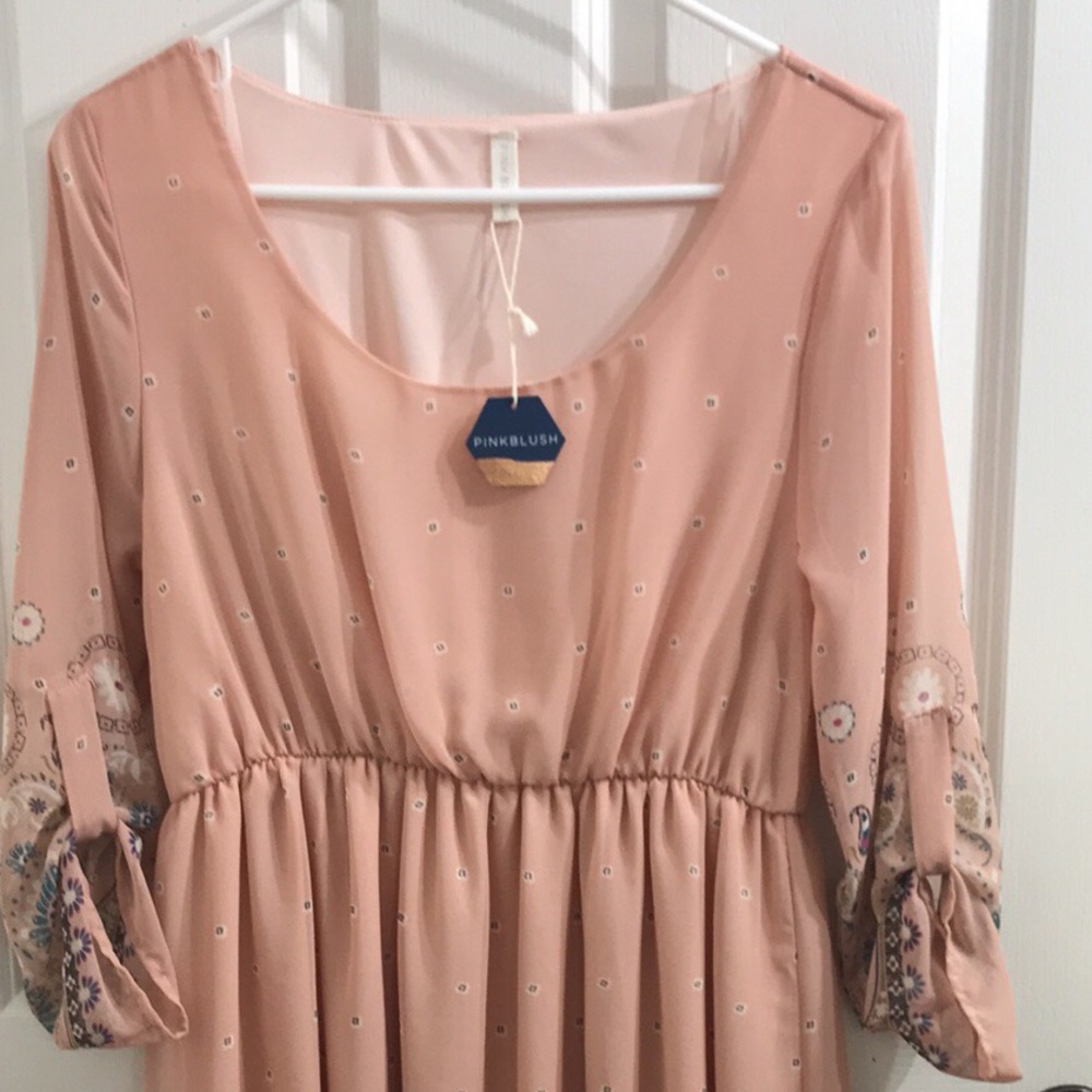 Pink blush dress NWT